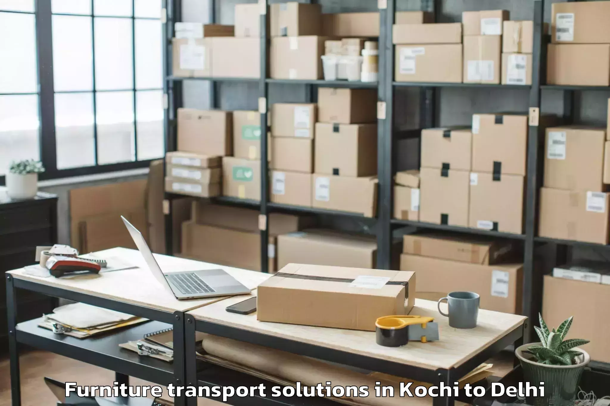 Trusted Kochi to Burari Furniture Transport Solutions